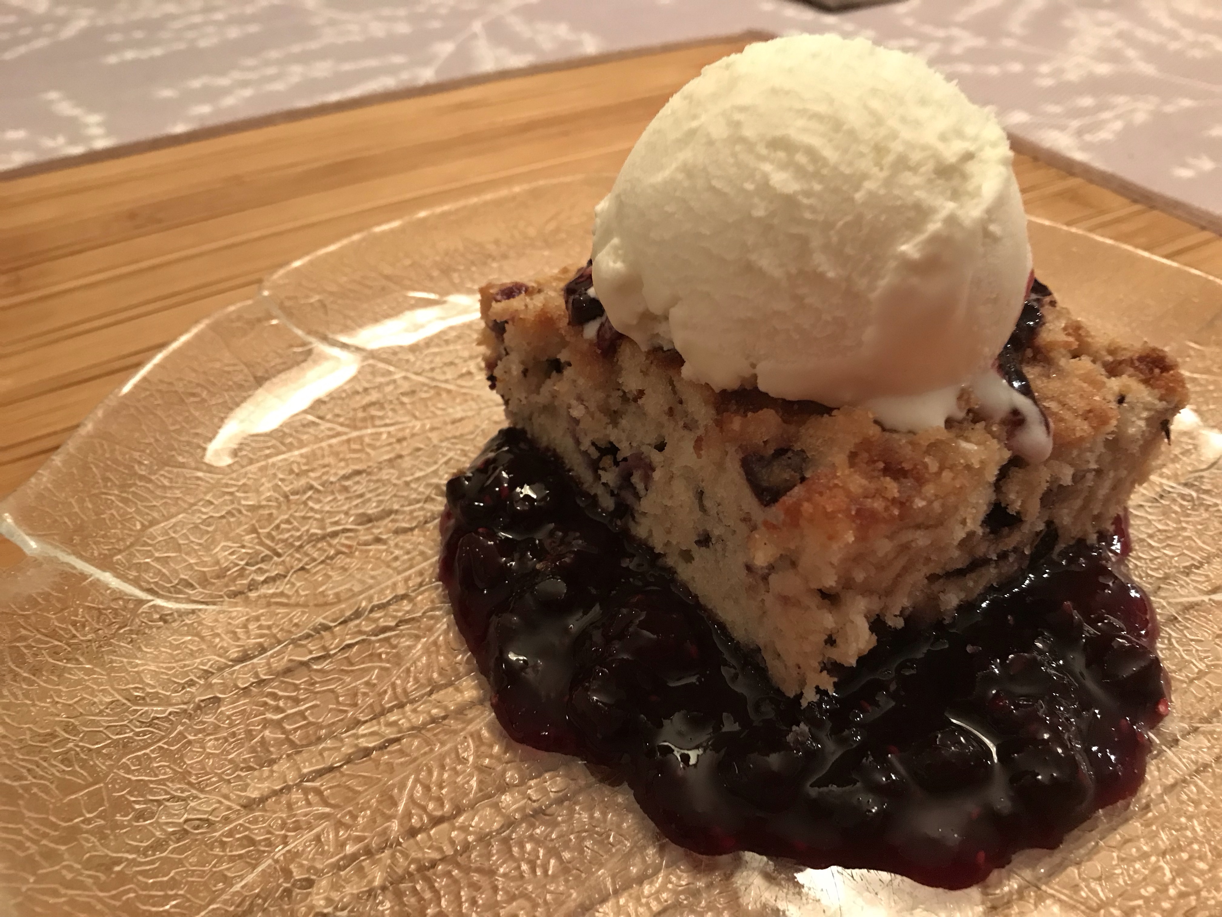 Winter Wild Blueberry Crumb Cake
