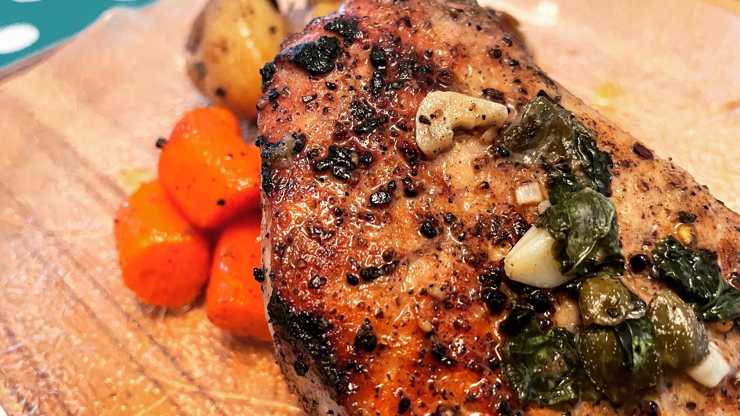 Grilled Garlic Butter Pork Chops
