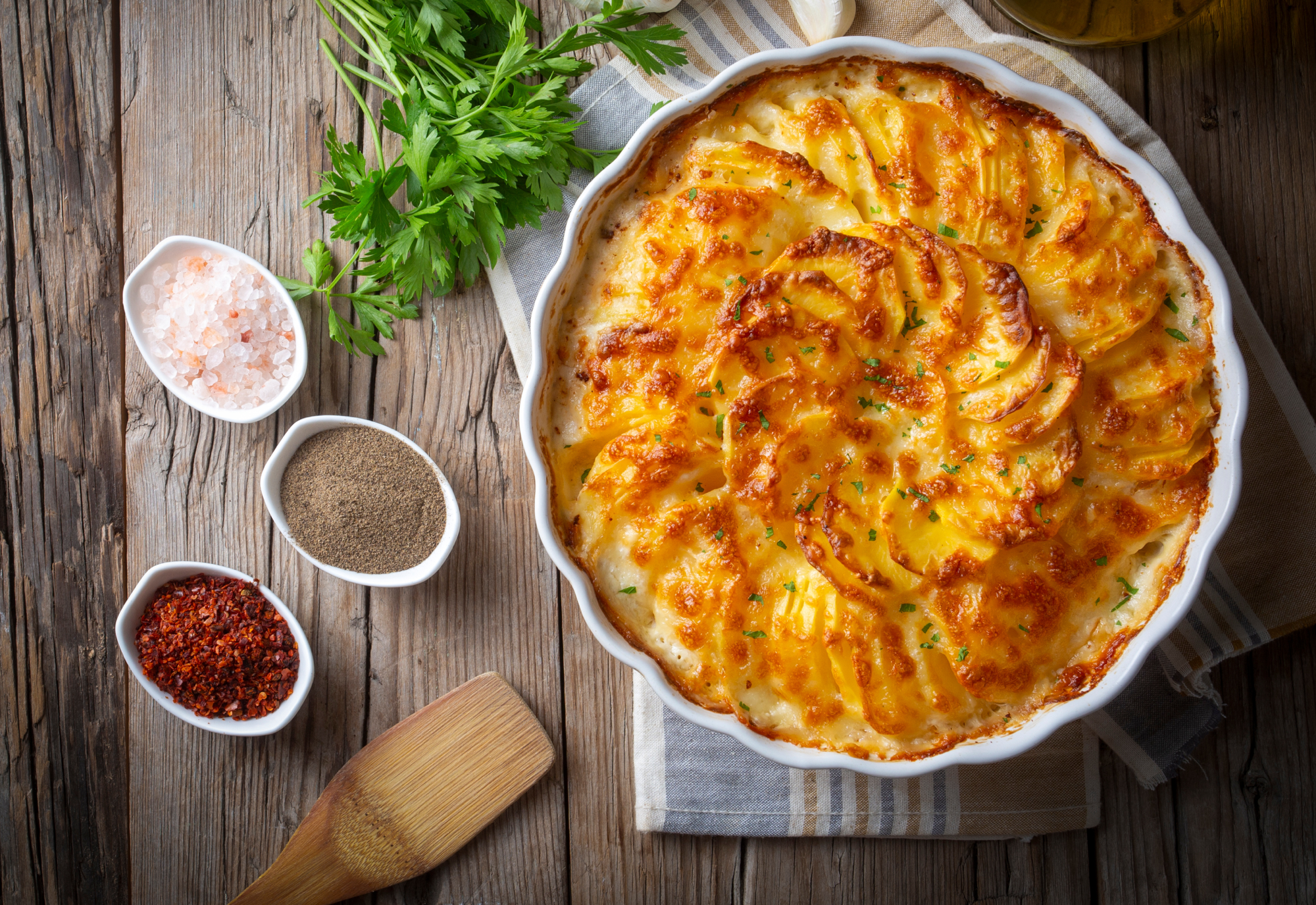 Cheesy Scalloped Potatoes Lyonnaise