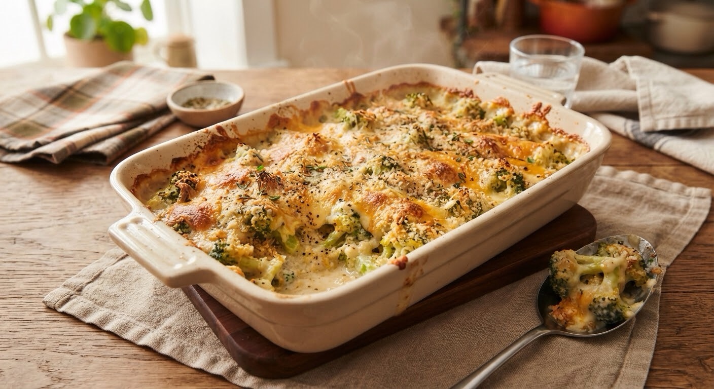 Chef Bari’s “Sir Cheesy-Broccoli” Bake