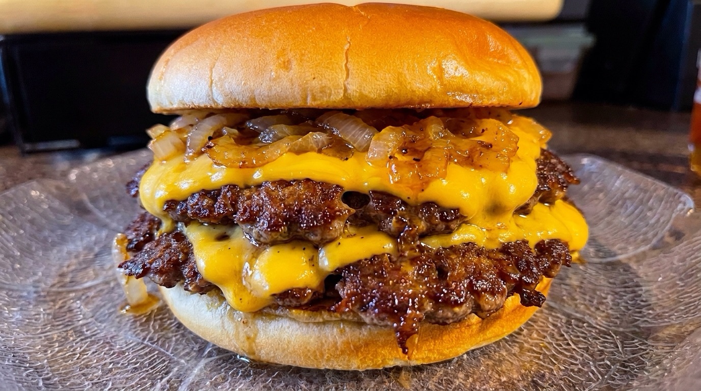 The Ultimate Smashed Fried Onion Burger